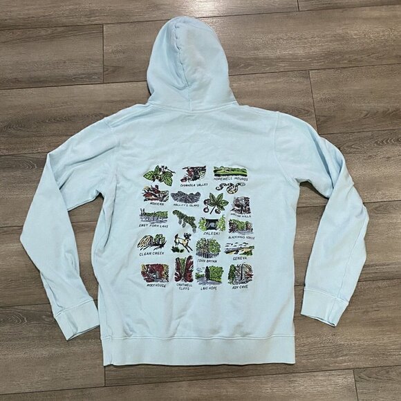 PUBLIC Lands Hoodie Size SM Ohio Parks Made In USA Blue Beauty Of Buckeye State - Picture 3 of 5